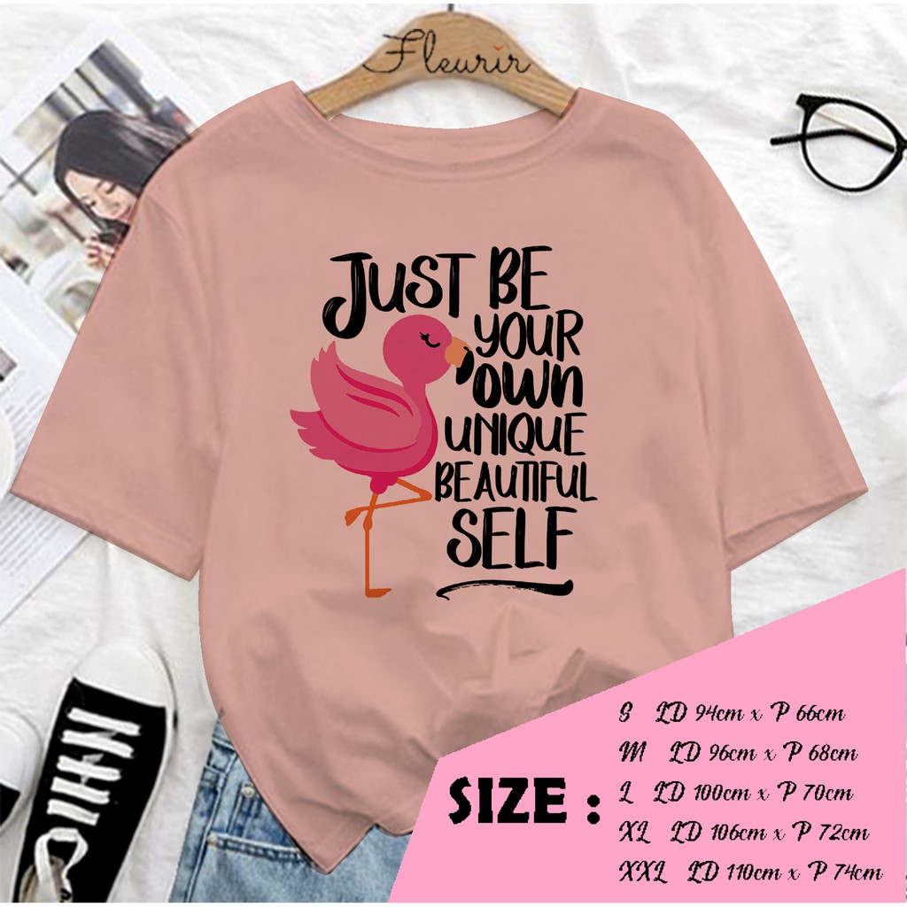 FLEURIR - KAOS JUST BE WANITA DEWASA LENGAN PENDEK TEE UNISEX WANITA