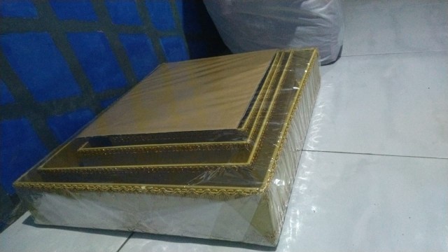Kotak Hantaran Seserahan Mika Klambu Set Isi 4 Warna Gold/emas