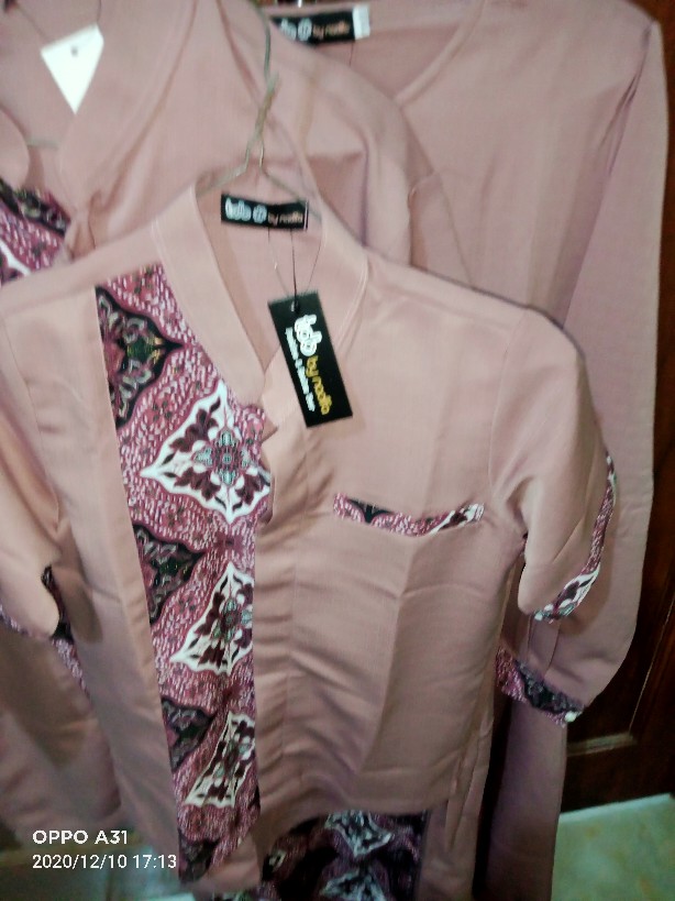 Gamis Couple Syari Kombinasi Batik Baloteli Premium Gamis Lamaran Dress Wanita Batik Modern