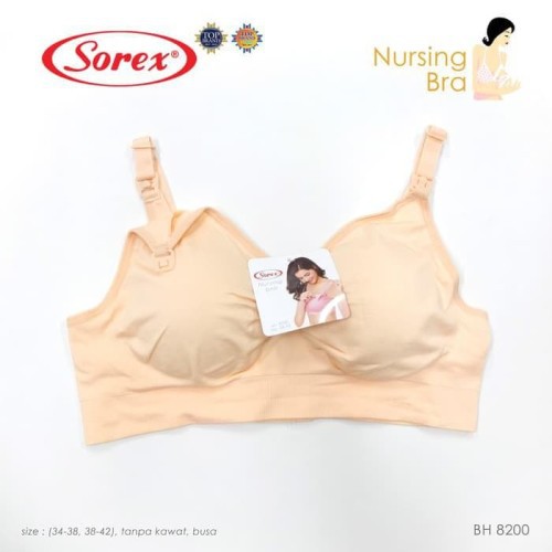 BH Sorex 8200 - BH Sorex Menyusui - Nursing Bra Sorex - Busa Tipis Tanpa Kawat - Sguna