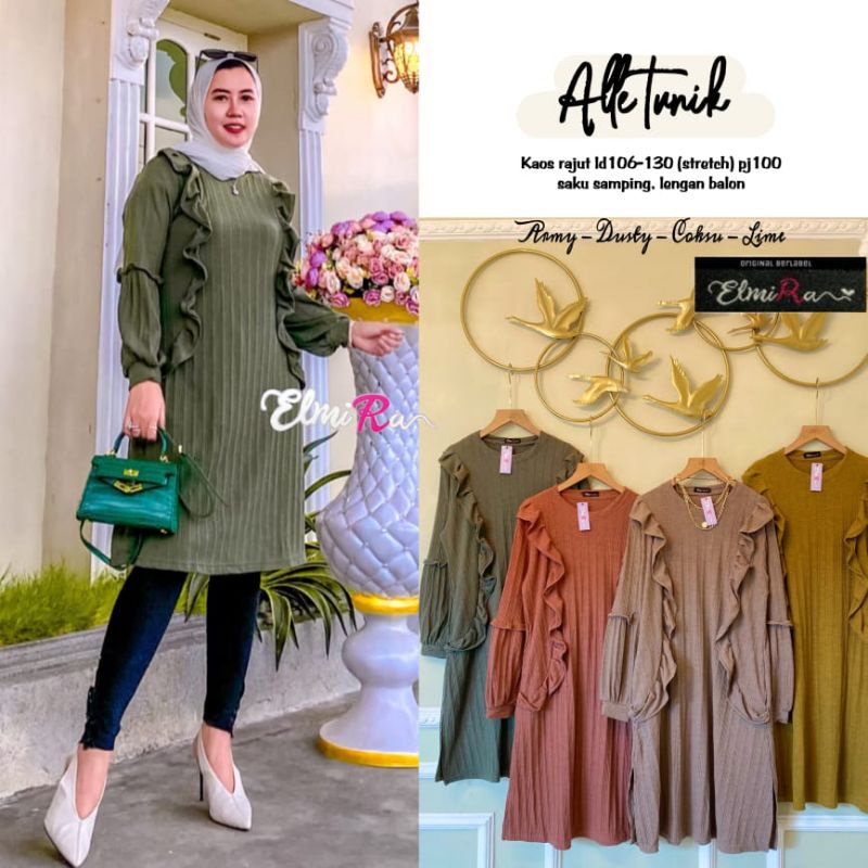 ALLE TUNIK BY ELMIRA (TUNIK MUSLIMAH) Tunik wanita rekomended