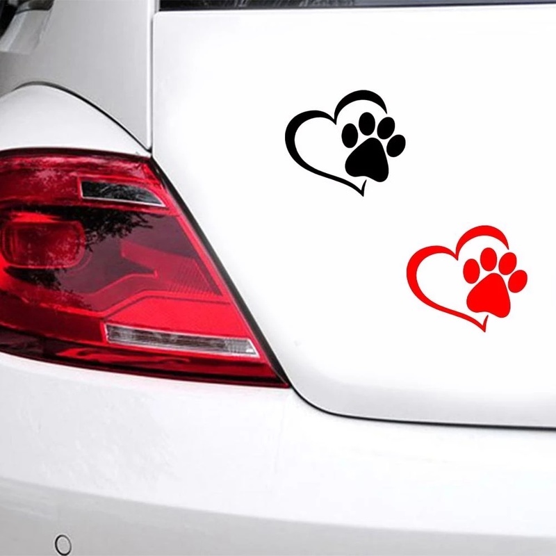 [1 Pcs Cat paw footprint Car Stickers] [Automobile Fuel Gauge Self-Adhesive Vinyl Stickers]