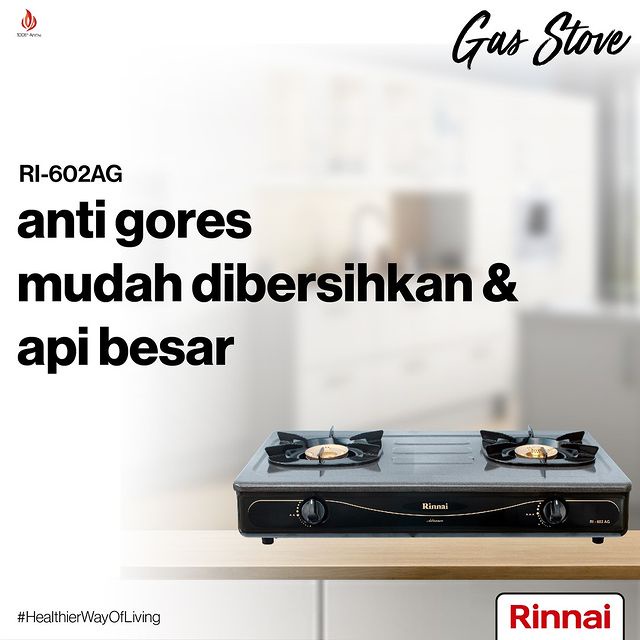 Rinnai Kompor Gas 2 Tungku RI 602 AG / 602AG