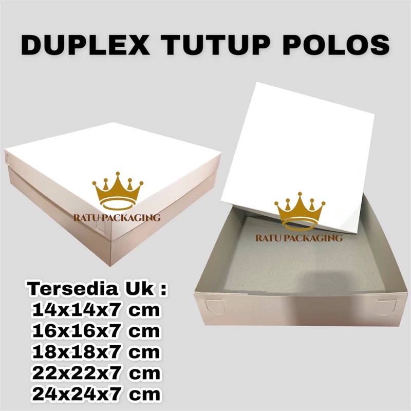 

[10PCS] RATU | Dos DUPLEX TUTUP POLOS Kue Tinggi 7Cm Tutup Polos Kardus Box Dus Kotak Kue Putih Tutup Polos Hampers Kotak Dus Souvenir