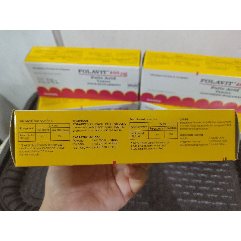 FOLAVIT BOX 400 MCG ISI 100 TABLET