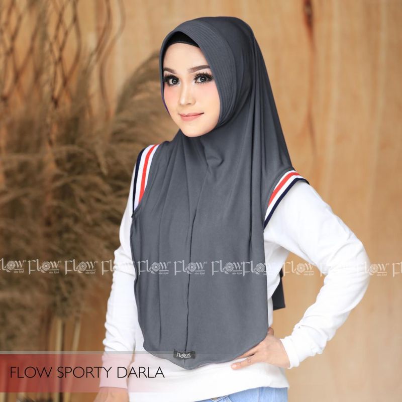 jilbab instan darla sporty / hijab sporty ori flow-3
