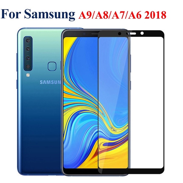 Full Cover Tempered Glass Warna 5D / 6D / 9D Samsung A8 starlite - Hitam/ Anti Gores/ tg