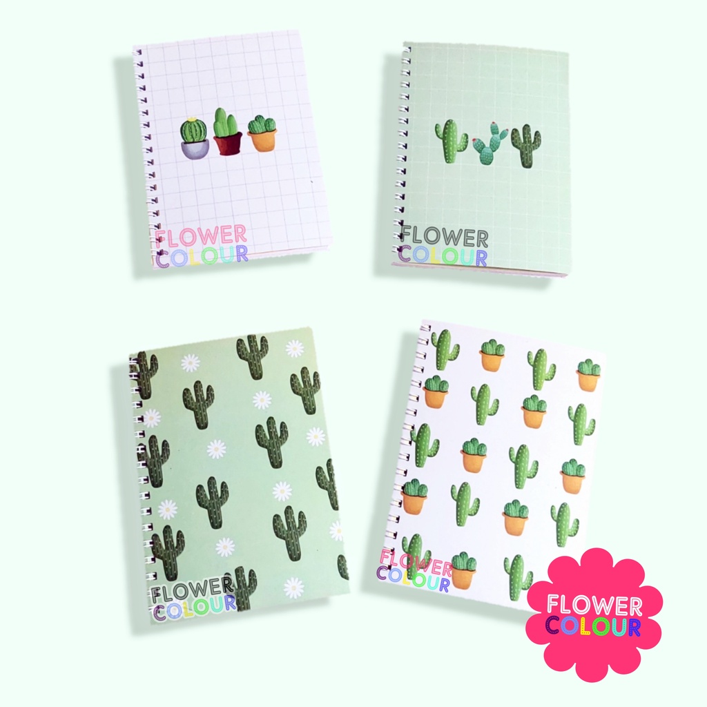 

Buku Tulis Notebook Aesthetic Flower Cactus / Buku Notes / Notebook Cactus