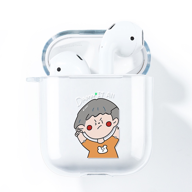 Case Cover Earphone Pasangan Motif Anak Laki-Laki / Perempuan Lucu Untuk AirPods 1 / 2 / 3