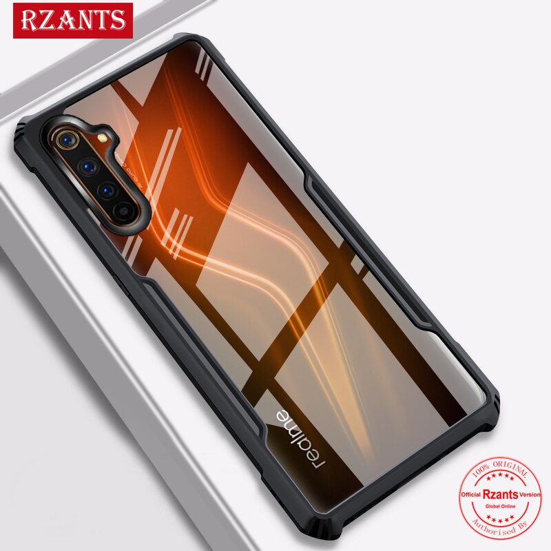 PAKET 2 IN 1 Case Realme 6 Pro Armor Fusion Transparent Prmium Casing Free Tempered Glass