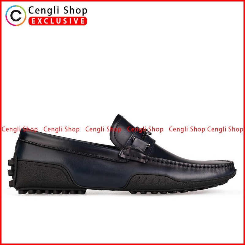 SEPATU LOAFER EVERBEST PRIA ORIGINAL PANSUS BRANDED BIRU NAVY EM24