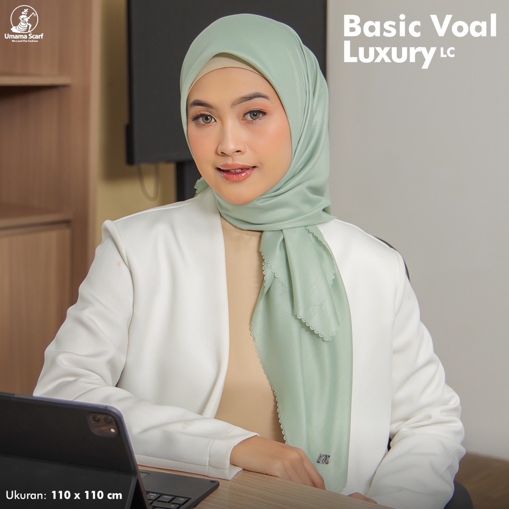 Kerudung Segiempat Basic Voal Luxury Lasercut By Umama Hijab Segi Empat Lasercut Jilbab Voal Nayla Hija'b