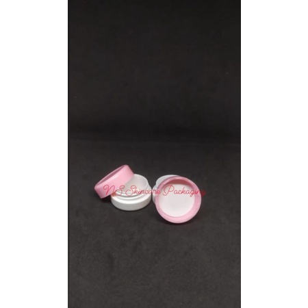 Pot cream PS 5gr pink - putih / Pot cream 5 gr pink putih