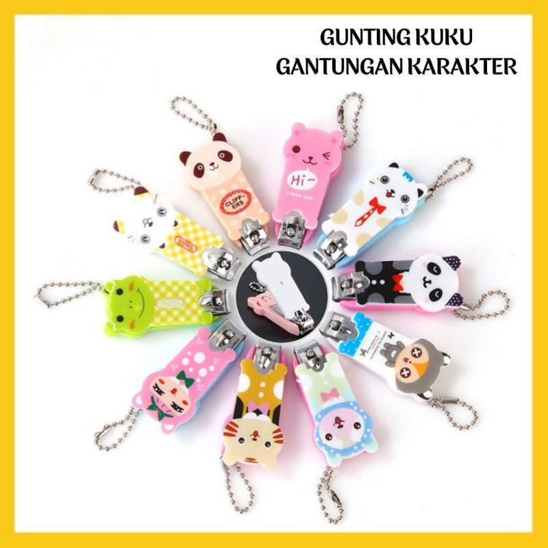 Cs Gunting Kuku Karakter Manicure Pedicure Korea Nail Clipper Meni Pedi Souvenir Gantungan Kunci