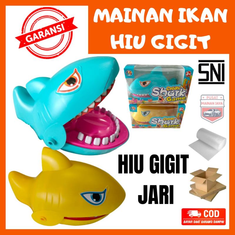 Mainan ikan hiu shark gigit jari murah mainan buaya gigit jari shark game LZ8