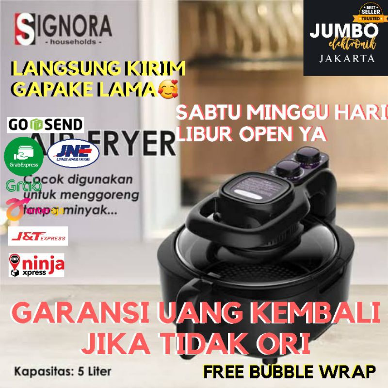 Signora Air Fryer Bonus Hadiah (menggoreng tanpa minyak) Signora Airfryer / Air Fryer Signora