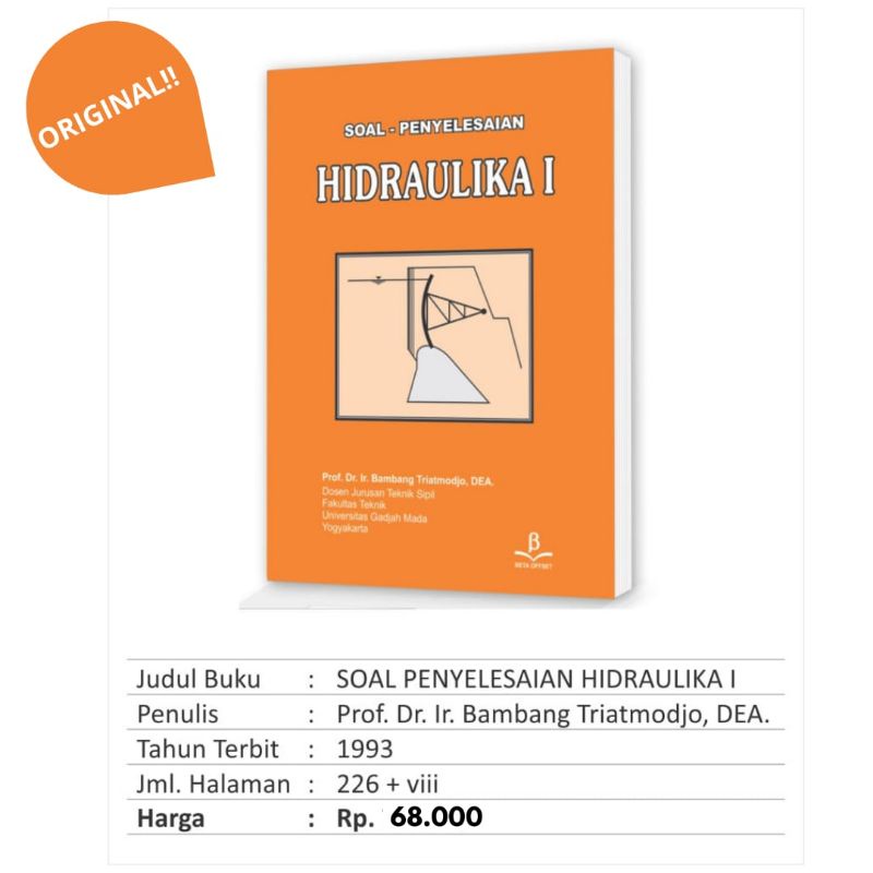 

BUKU TEKNIK SIPIL // SOAL PENYELESAIAN HIDRAULIKA - I (ORIGINAL)