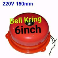Bell Kring - Sekolah - Alarm - Round Bell 150 Mm 6 Inch Caltech