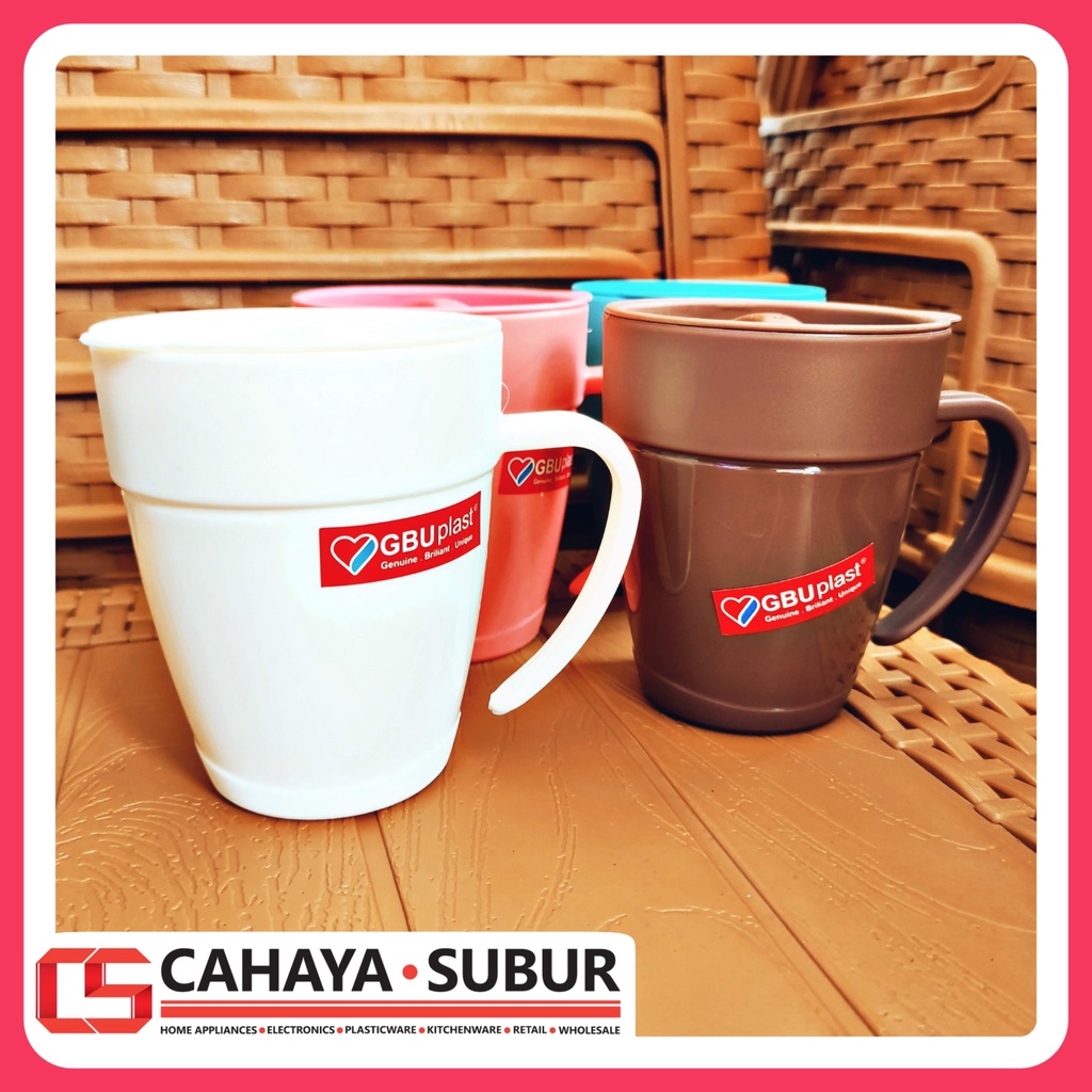 Gelas Tutup KIMMY 350ml Cangkir Mug Tutup Unik Premium Quality Model Tupperware Gbu-1