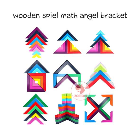 Zoetoys Wooden Spiel Math Angel Bracket | Triangle Mainan Edukasi Anak