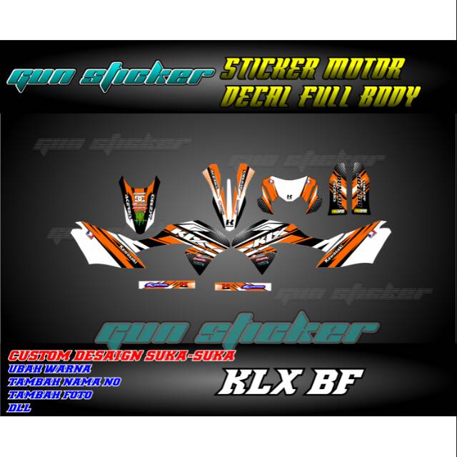 Decal klx bf orange