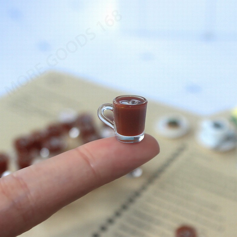 Mini Latte Art Model Kopi Untuk 1:12 Dollhouse Miniatur Dekorasi Aksesori Mainan Micro Landscape Decor Shooting Prop (Stok Tersedia)