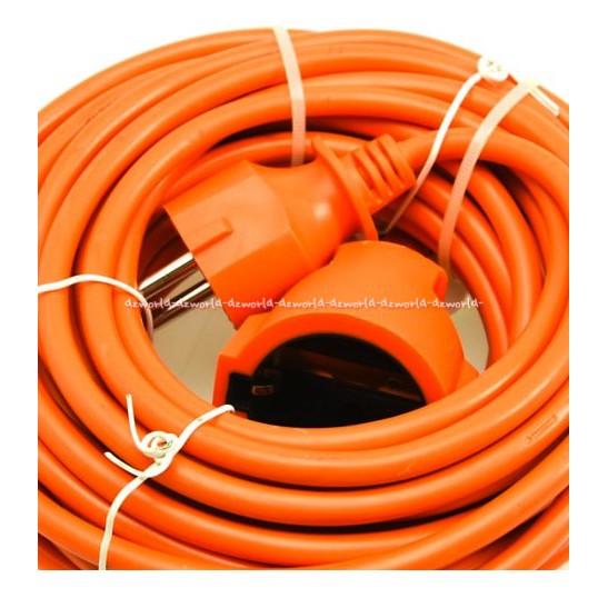 Krisbow Kabel Ekstensi 10 M Kabel Panjang 10m Stop Kontak Cable Orange kabel Sambung 10meter