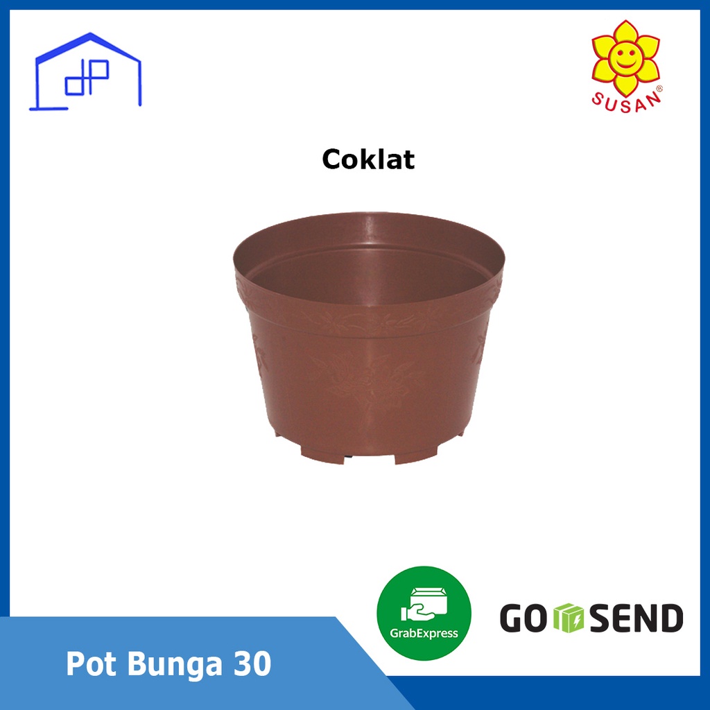 Pot Bunga Plastik - Pot Plastik - Pot Bunga 25cm - Pot Tanaman - Pot Bunga 30  - SUSAN