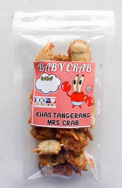 BABY CRAB KRISPY HALAL 50gr /  BABY RAJUNGAN / MAKANAN SEAFOOD / CEMILAN SEHAT / VIRAL / SNACK SEAFOOD