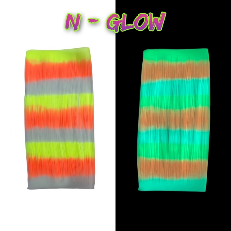 Skirt Lembaran Gid Gliter Skirt Glow In The Dark Luminous Skirt Menyala Skirt Assist Hook Skirt Assisthook Skrit GID-N Glow