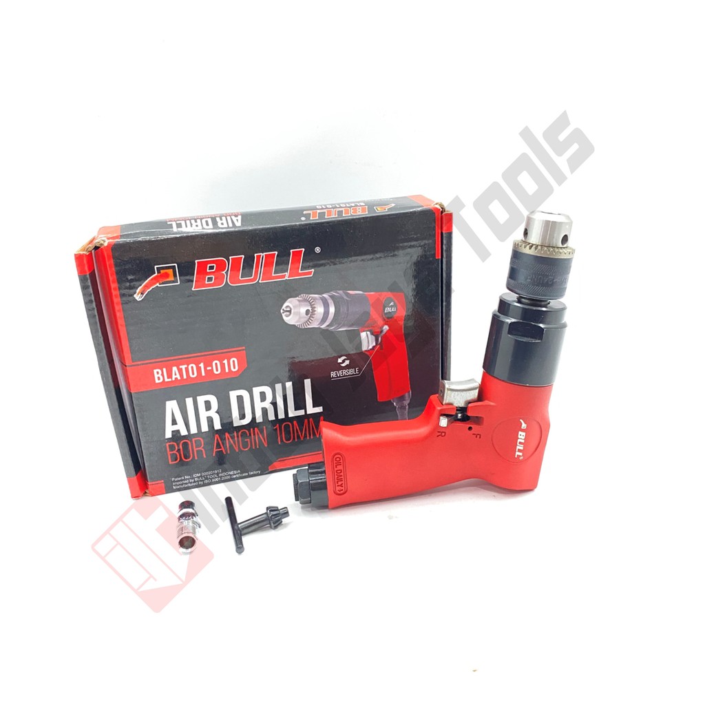 BULL BLAT01-010  Air Drill - Bor Angin 10 mm Reversible Inlet 1/4 Inch