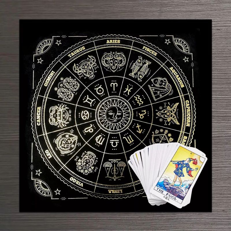 [COD]Taplak Meja Tarot, Kain Tarot Cloth Flannel 49cmx49cm (tanpa pouch)