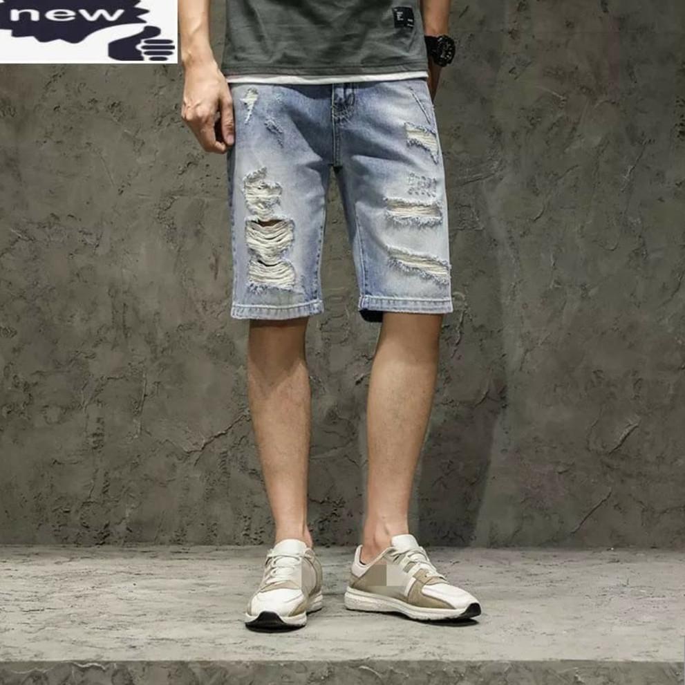 [KODE E97GM] Celana pendek jens sobek distro bandung cowok keren celana levis celana denim model sob