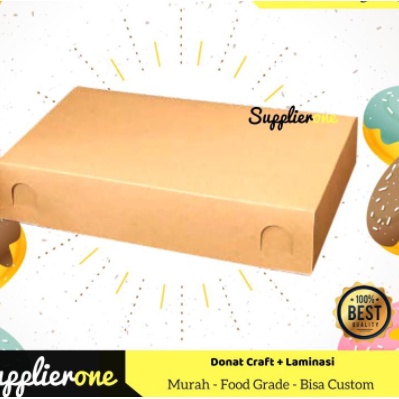 

❅ Dus Donat Craft / Box Donat / Kemasan Donat / Wadah Donat / Tempat Donat Laminasi Tahan Minyak *