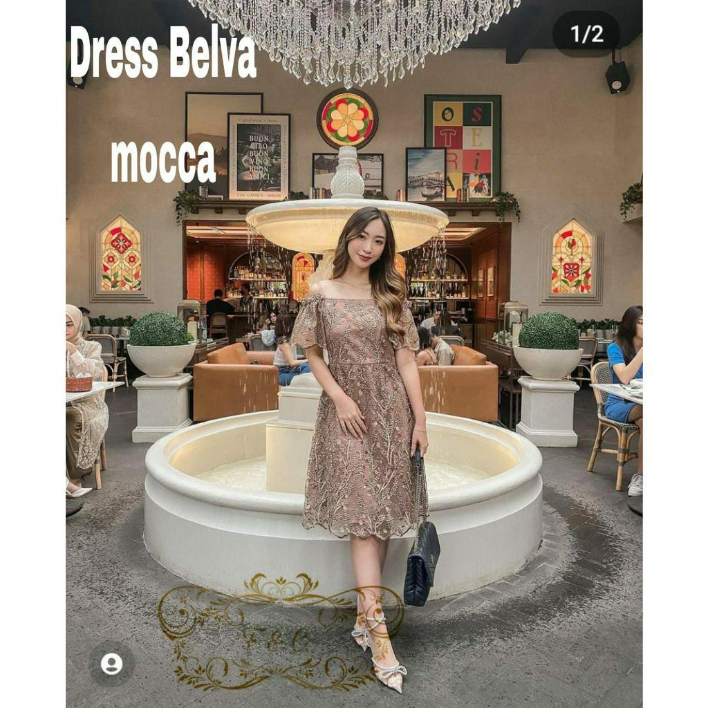 Feodora Fashion / Dress Belva Premium / lapisan dalam velvet / dress premium / pakaian wanita (GOOD QUALITY)