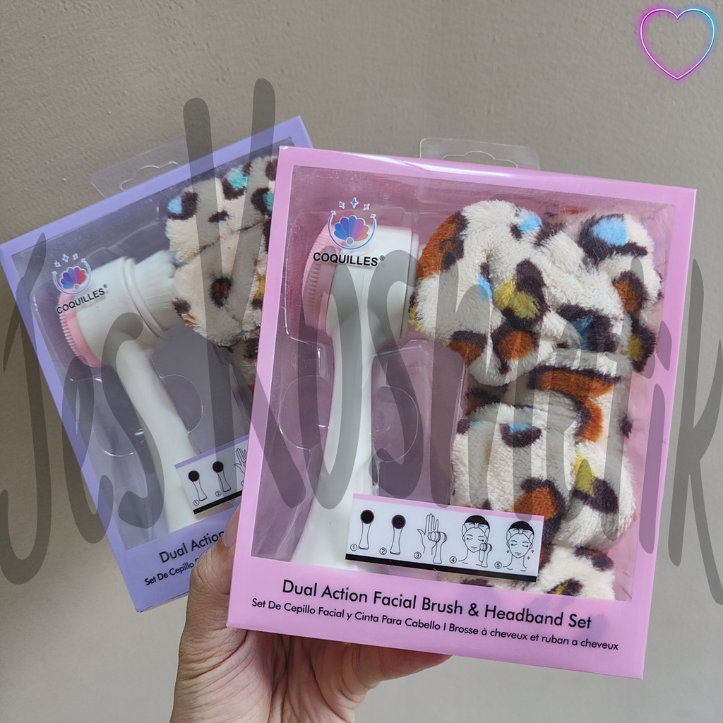 Sikat Pembersih Cuci Muka 2in1 3D Silikon Bulu Halus Bonus Headband / Bando Mandi / Grosir Kosmetik