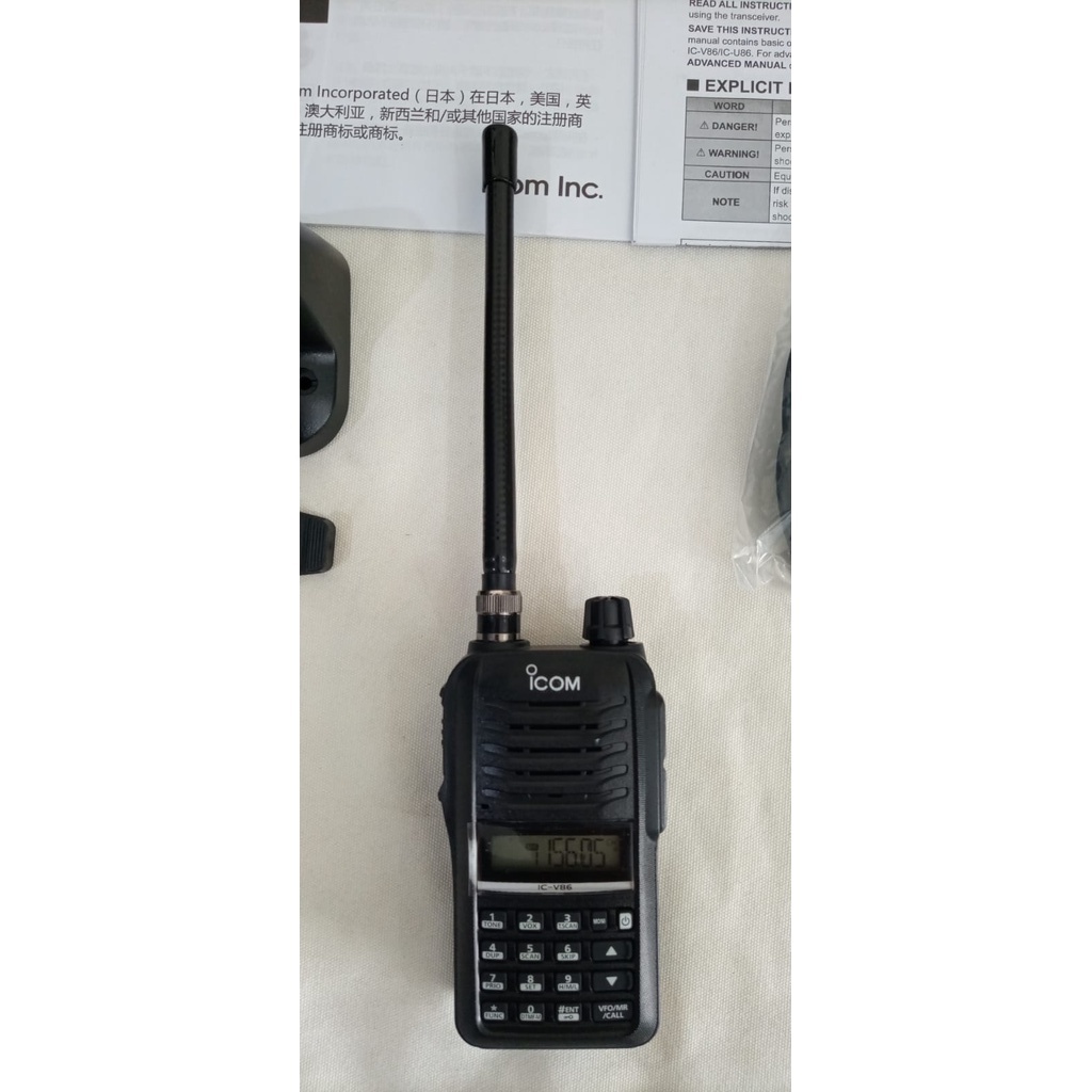 HT Icom V86 V86 7 Watt Pengganti IC V80 V 80 Original VHF  Single Band FREE HEADSET Earset