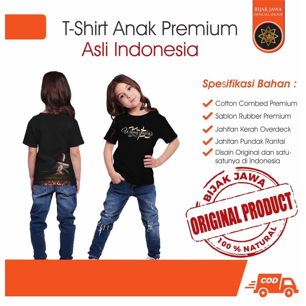 BIJAK JAWA Kaos Anak Wong Jawa