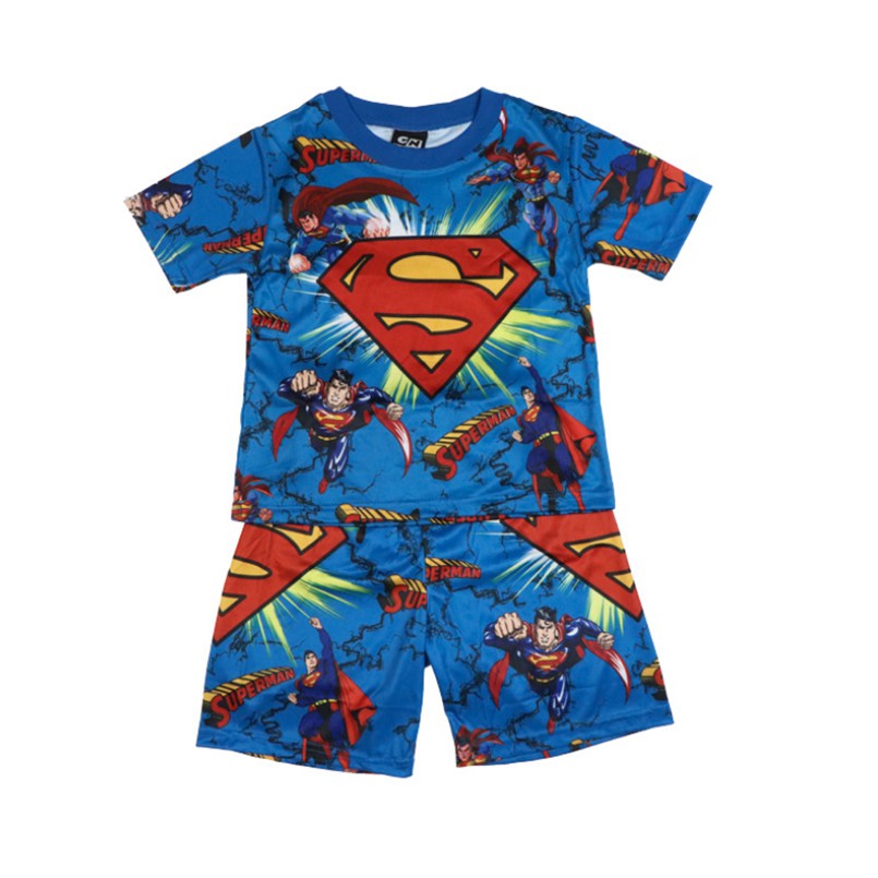 Baju setelan anak laki-laki Pola kartun / Setelan anak laki-laki pola spiderman import 2-8th