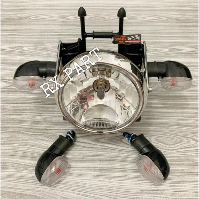 Lampu Depan / Head Lamp + Kuping Lampu RX KING 2007 - 2008 Peredam + Sein Depan Dan Belakang RX KING