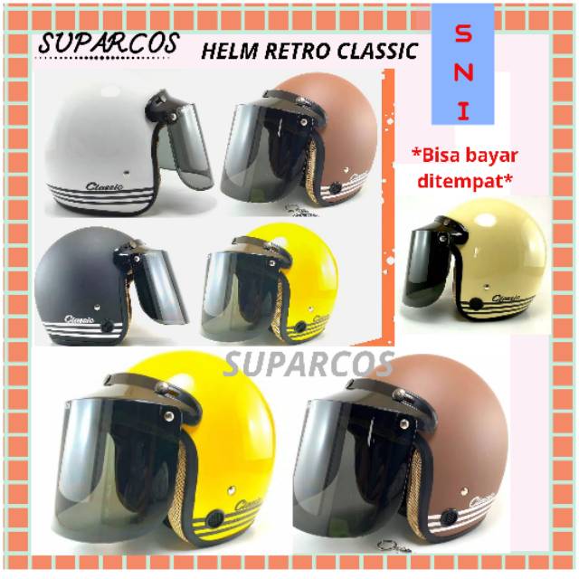 HELM CLASSIC BOGO RETRO SNI / HELM MOTOR / HELM SCOOPY / HELM VESPA / BOGO / HELEM