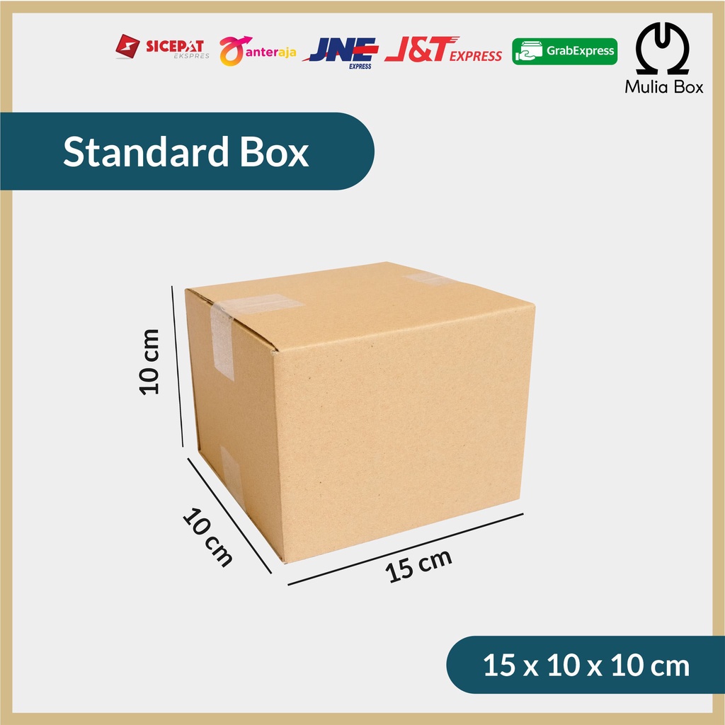 

Kardus Packing Standar Box 15 x 10 x 10 cm Corrugated Karton Dus Kecil Polos Packaging Serbaguna