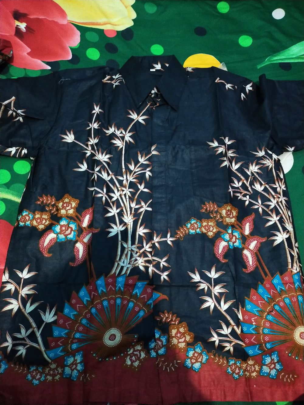 Batik Couple Keluarga Sania Ruffle Ori Ndoro Jowi Dnt Motif Kipas