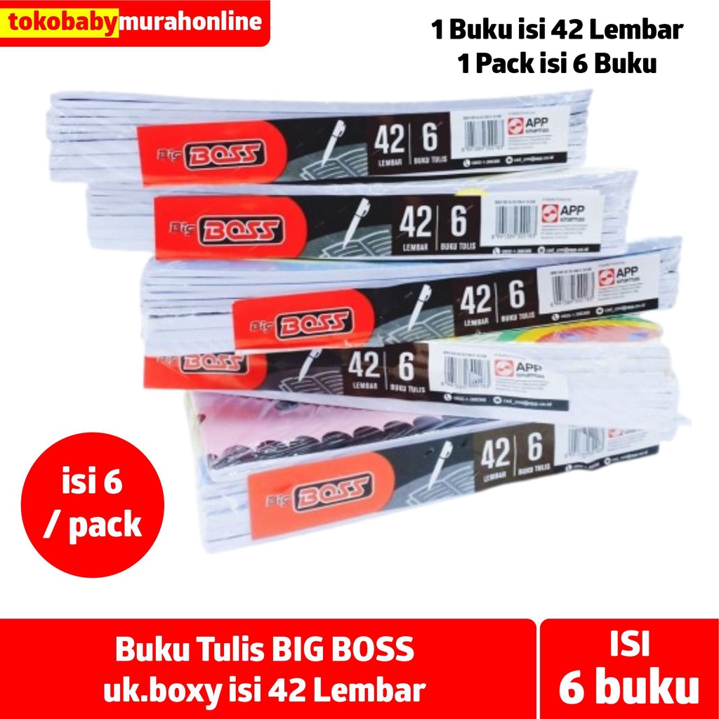 BUKU TULIS BIG BOSS 42 LEMBAR ISI 6 BUKU / PACK