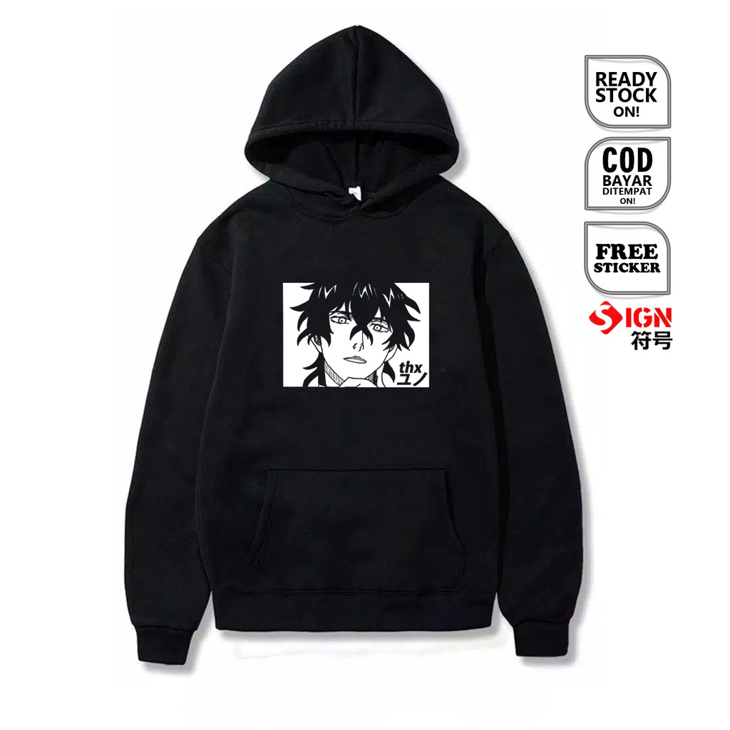 HOODIE YUNO BLACK CLOVER ASTA YAMI NOELLE JULIUS ANIME MANGA BAJU JEPANG COSPLAY JEJEPANGAN KARTUN S