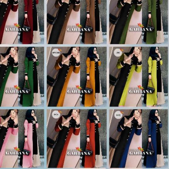 New GAMIS ORIGINAL✓ MAXI GABBANA KUALITAS PREMIUM MOSCREPE - SIZE (L-XL) ....