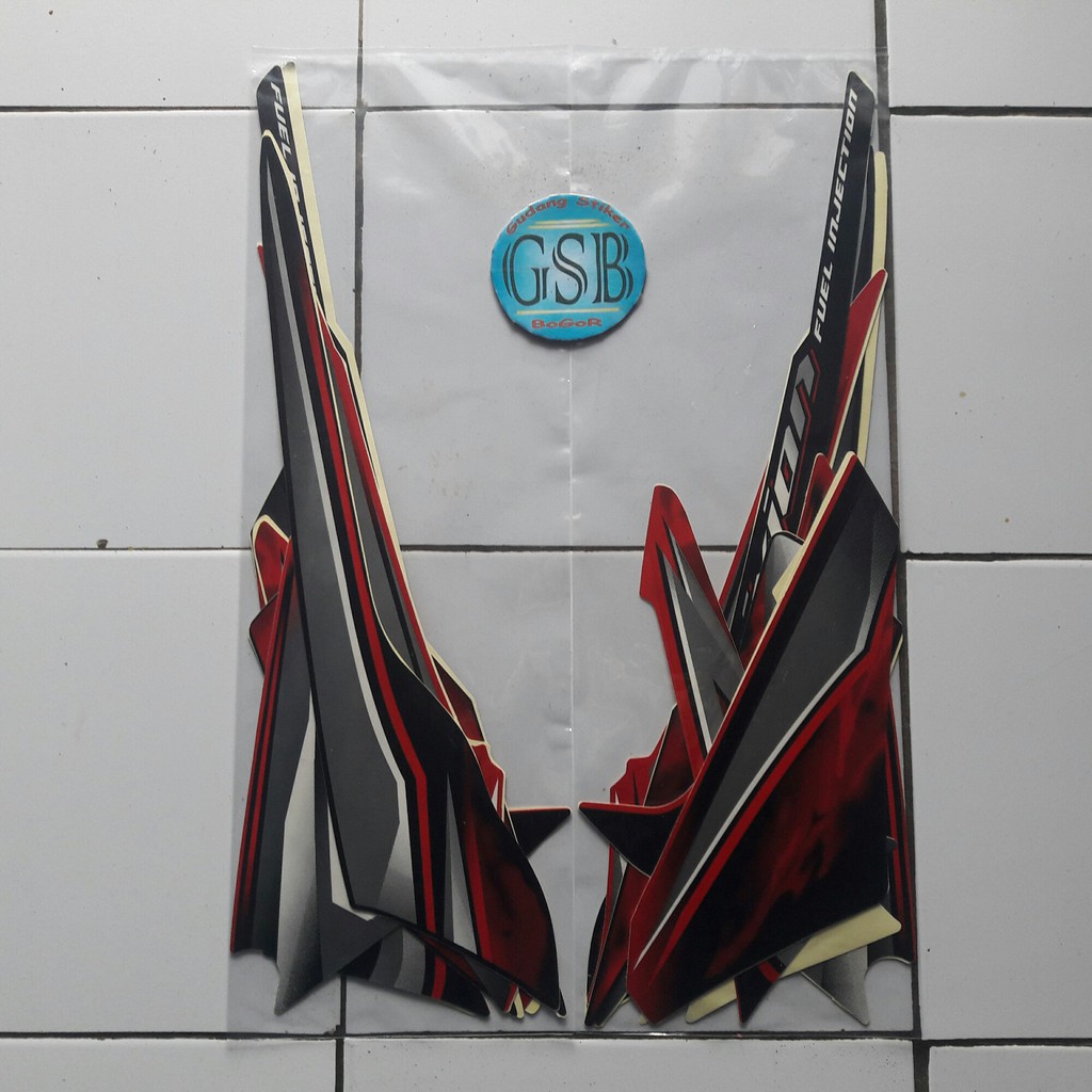 Sticker Motor Yamaha Vixion 2012 Merah Shopee Indonesia