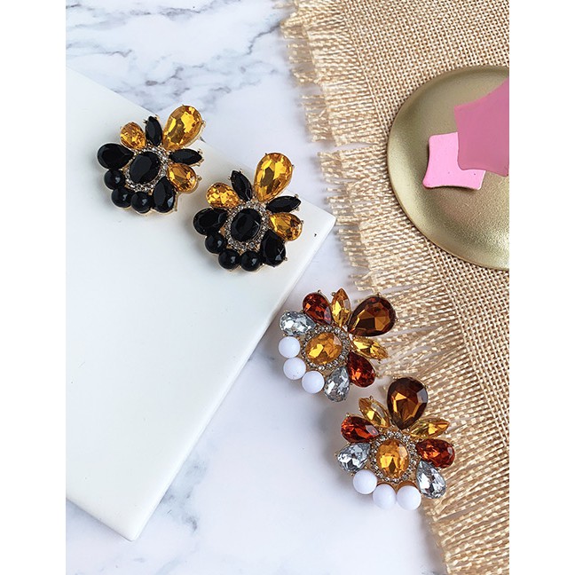 LRC Anting Tusuk Fashion  Alloy Resin Stud Earrings F6182X