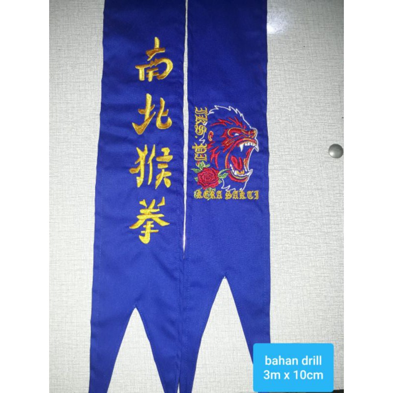SABUK BIRU IKSPI BORDIR (BAHAN DRIL)