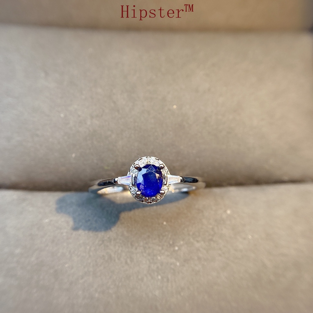 Simple Fashion Luxury Natural Sapphire Adjustable Ring